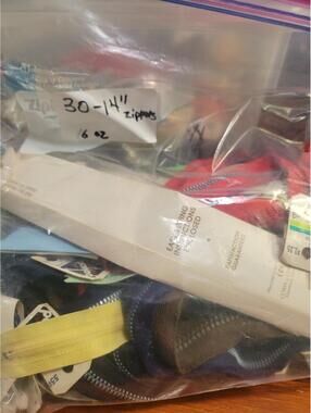 Lot of 30 Zippers 14 Inches Each Various Colors Many NIP All Unused